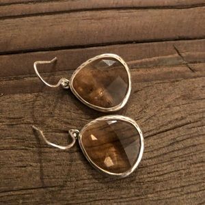 Silpada Retired Crystal and Silver Earrings